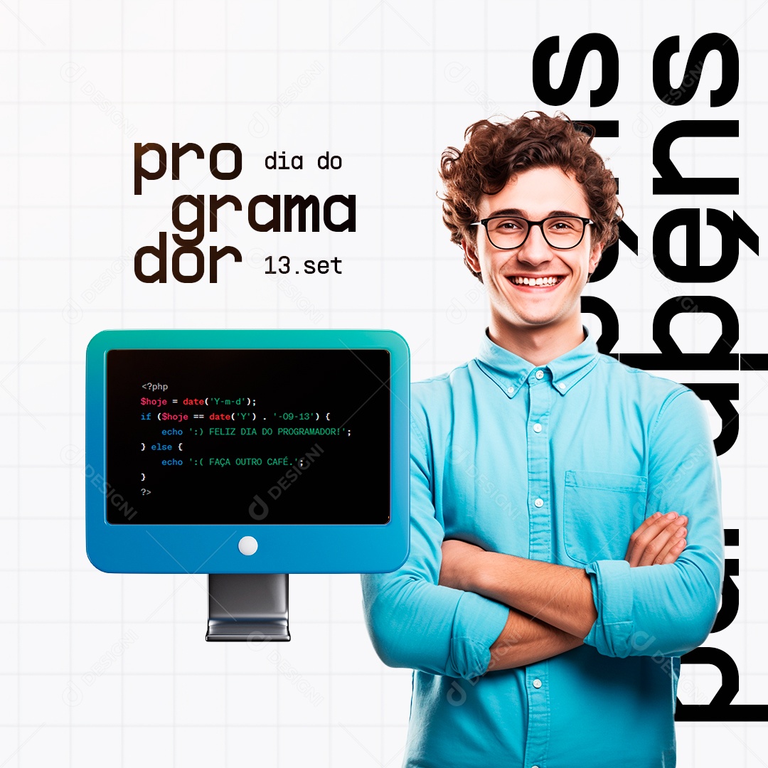 Programmer's Day September 13th Social Media PSD Editable