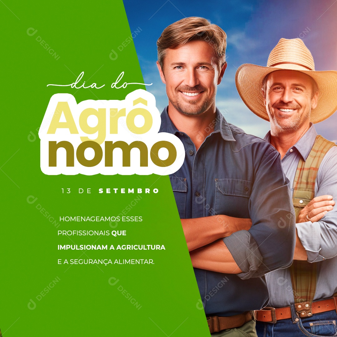 Agronomist's Day, September 13th: We Honor These Professionals | Editable Social Media PSD