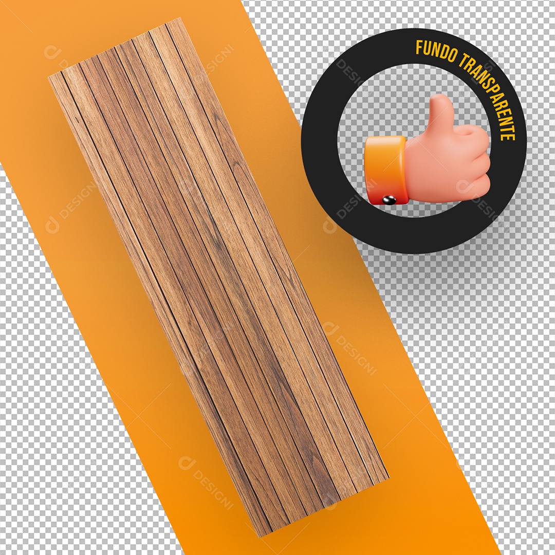 Wooden Board 3D Element for PSD Composition