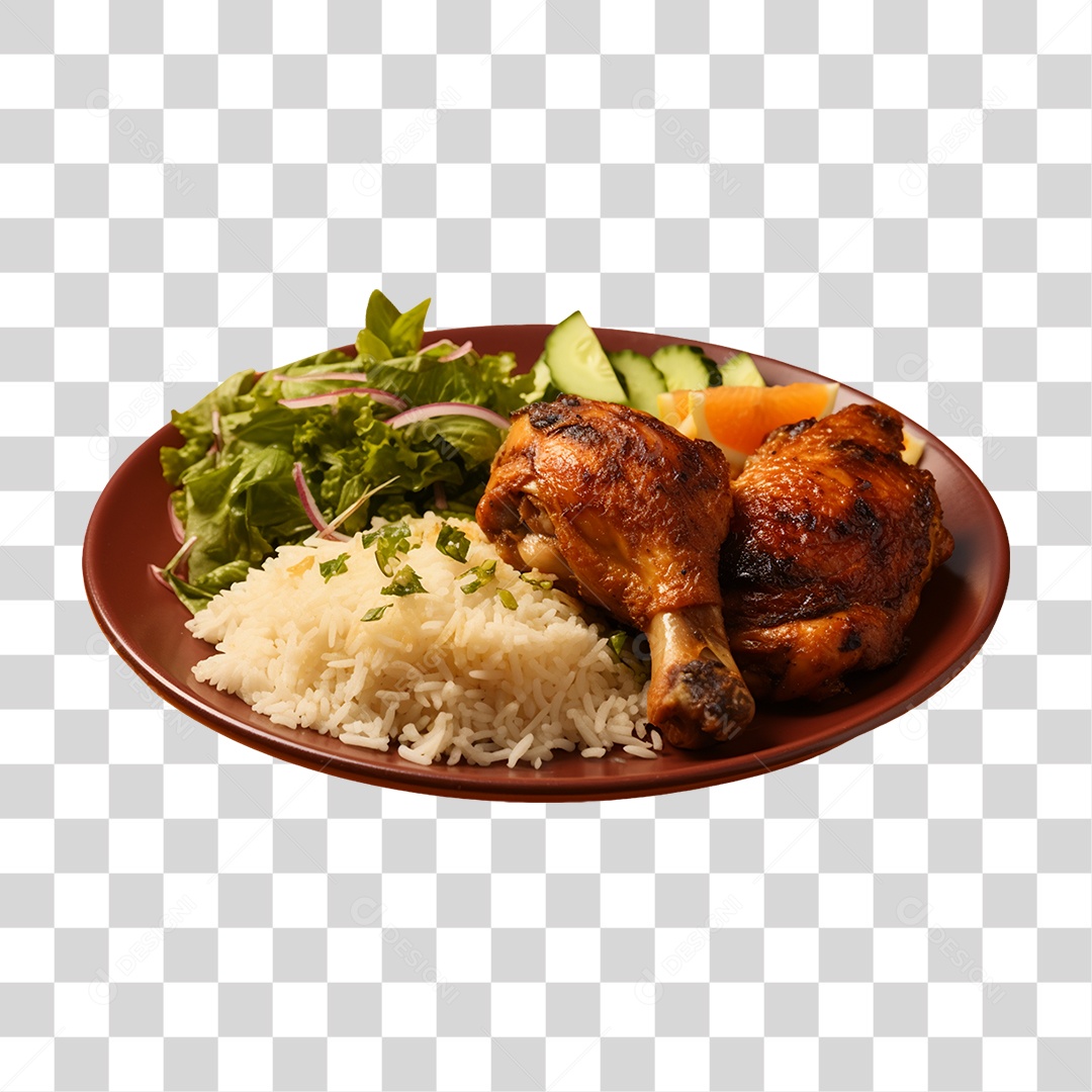 Coxas de Frango Assado Servido PNG Transparente