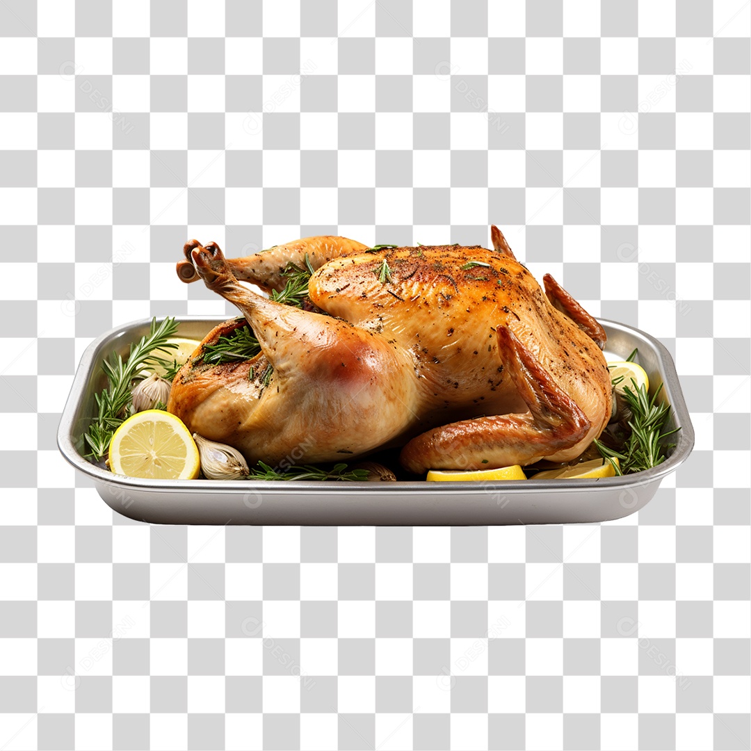 Frango Assado Servido PNG Transparente