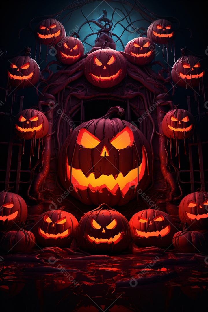 Desenho De Abóbora Sinistra De Halloween Vetor EPS [download] - Designi