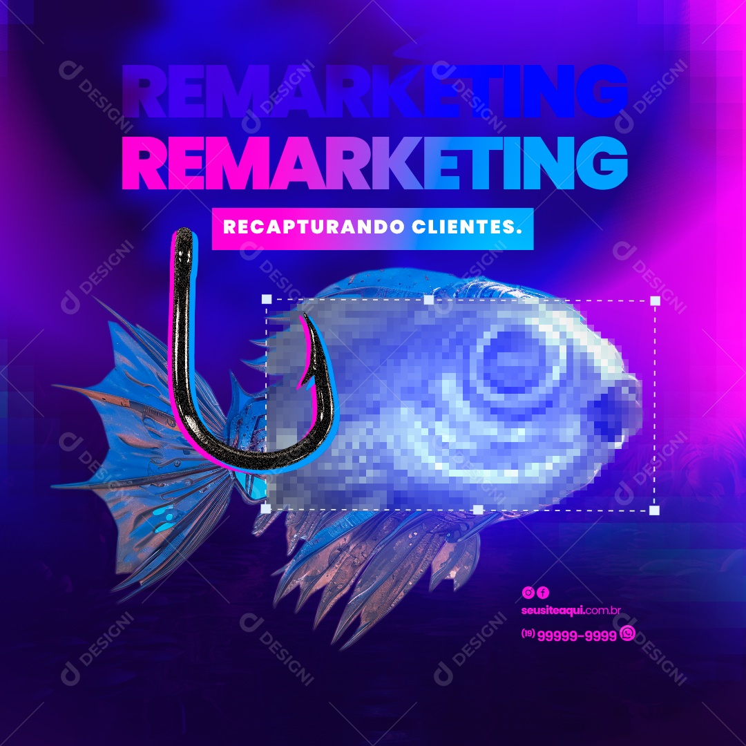 Marketing Digital Remarketing Recapturando Clientes Social Media PSD Editável