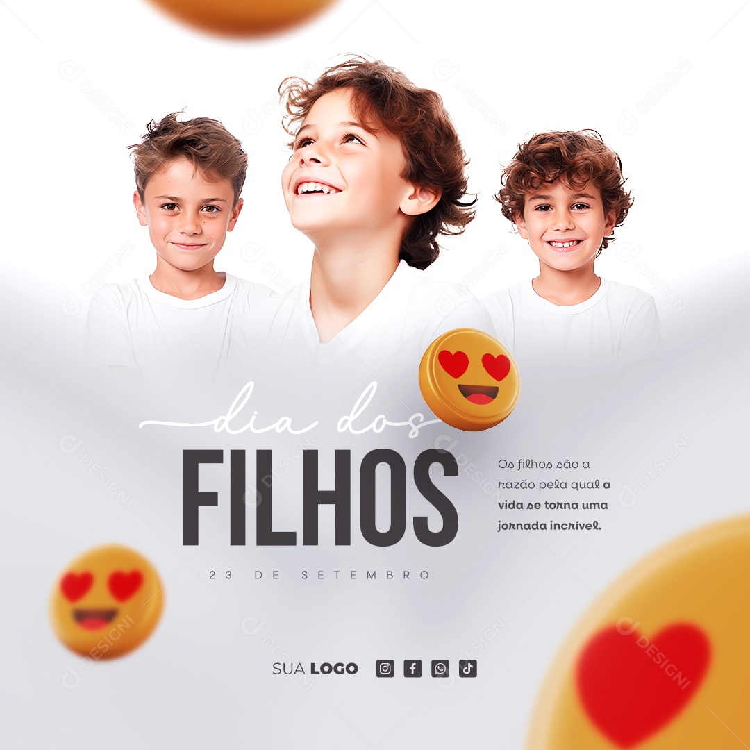 Dia dos Filhos 23 de Setembro Social Media PSD Editável