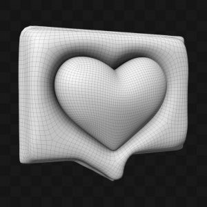 Coração e Almofada - Modelo 3D