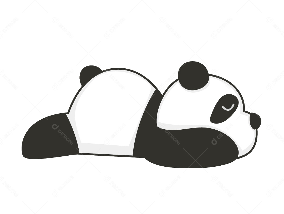 Vetor De Ilustração De Panda Dormindo No Fundo Branco PNG , Panda