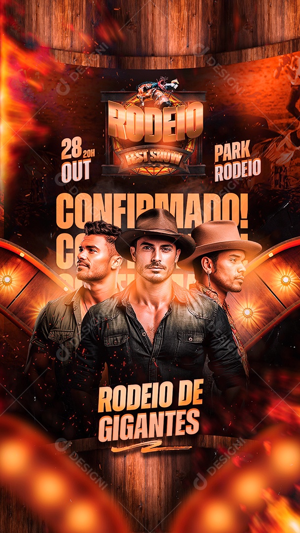 Story Flyer Rodeio De Gigantes Confirmado Social Media PSD Editável