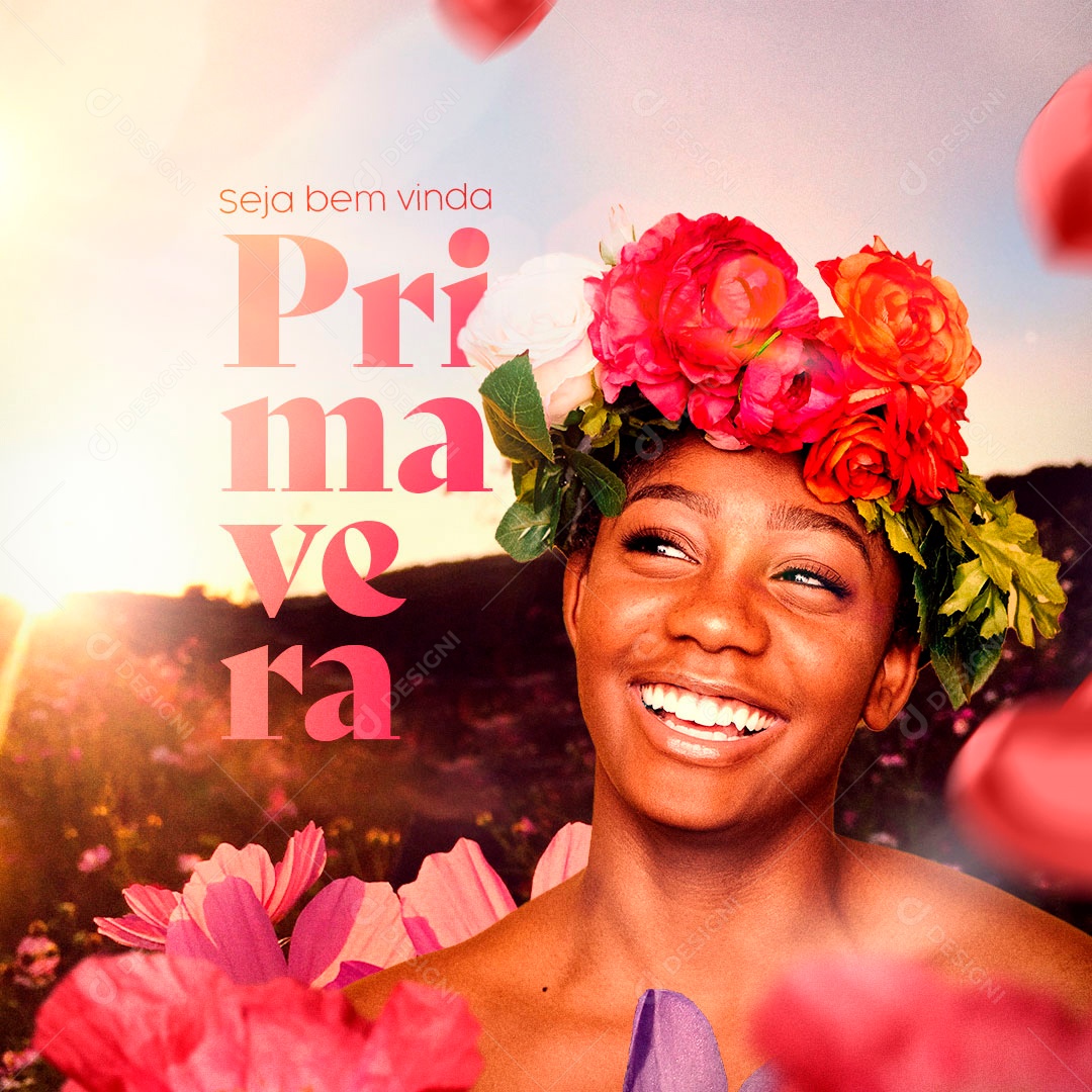 Social Media Welcome Spring Editable PSD