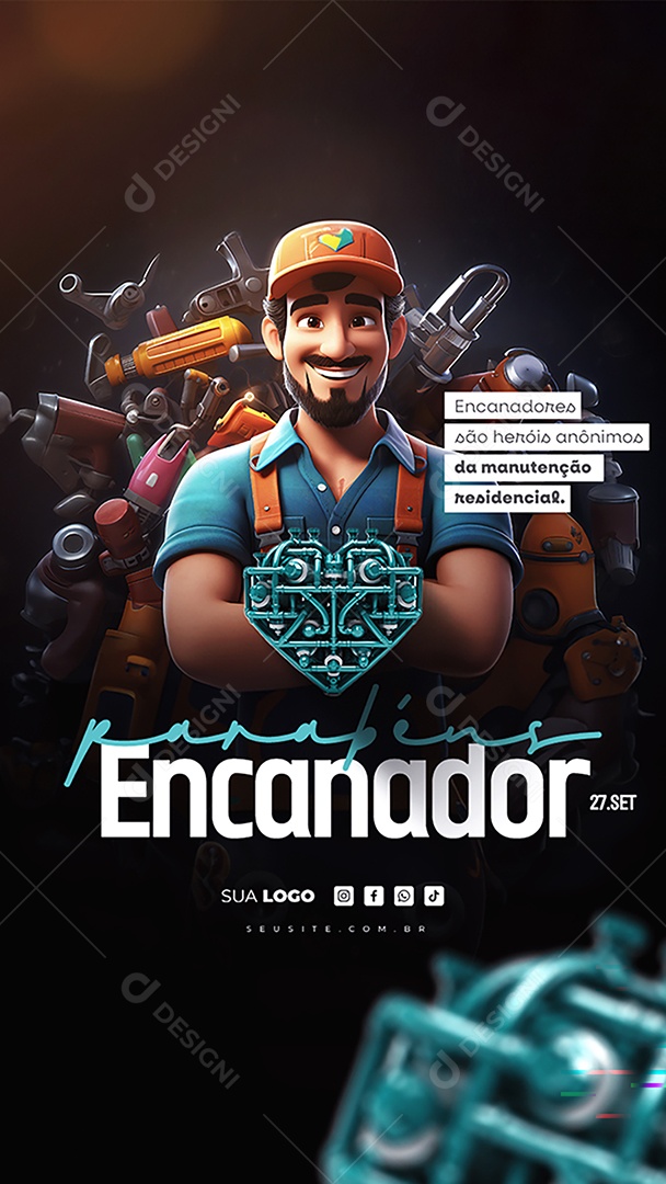 Story Dia do Encanador 27 de Setembro Social Media PSD Editável