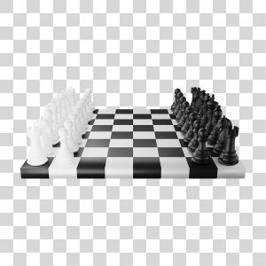 Objeto 3D Peças de Xadrez Para Composição PNG Transparente [download] -  Designi