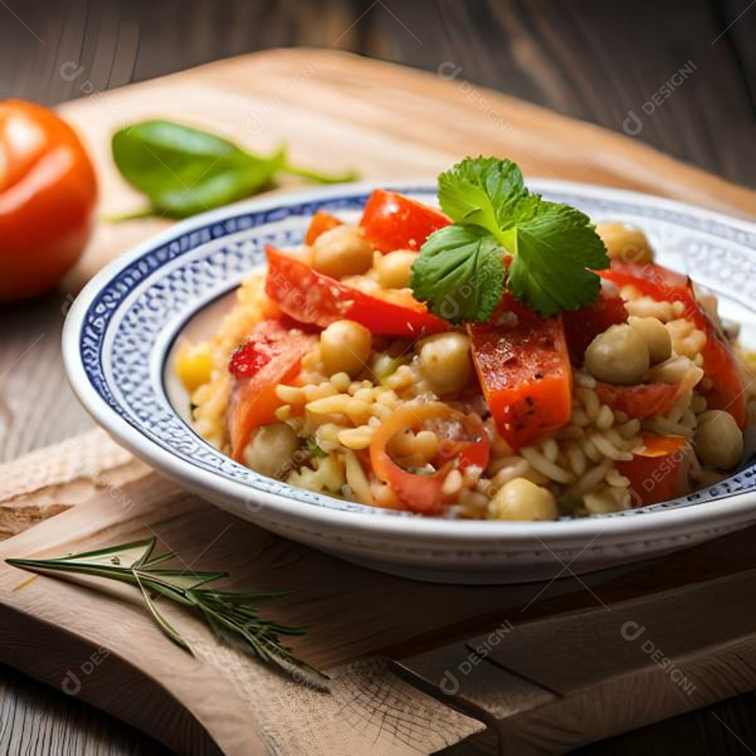 Rice with delicious vegetables