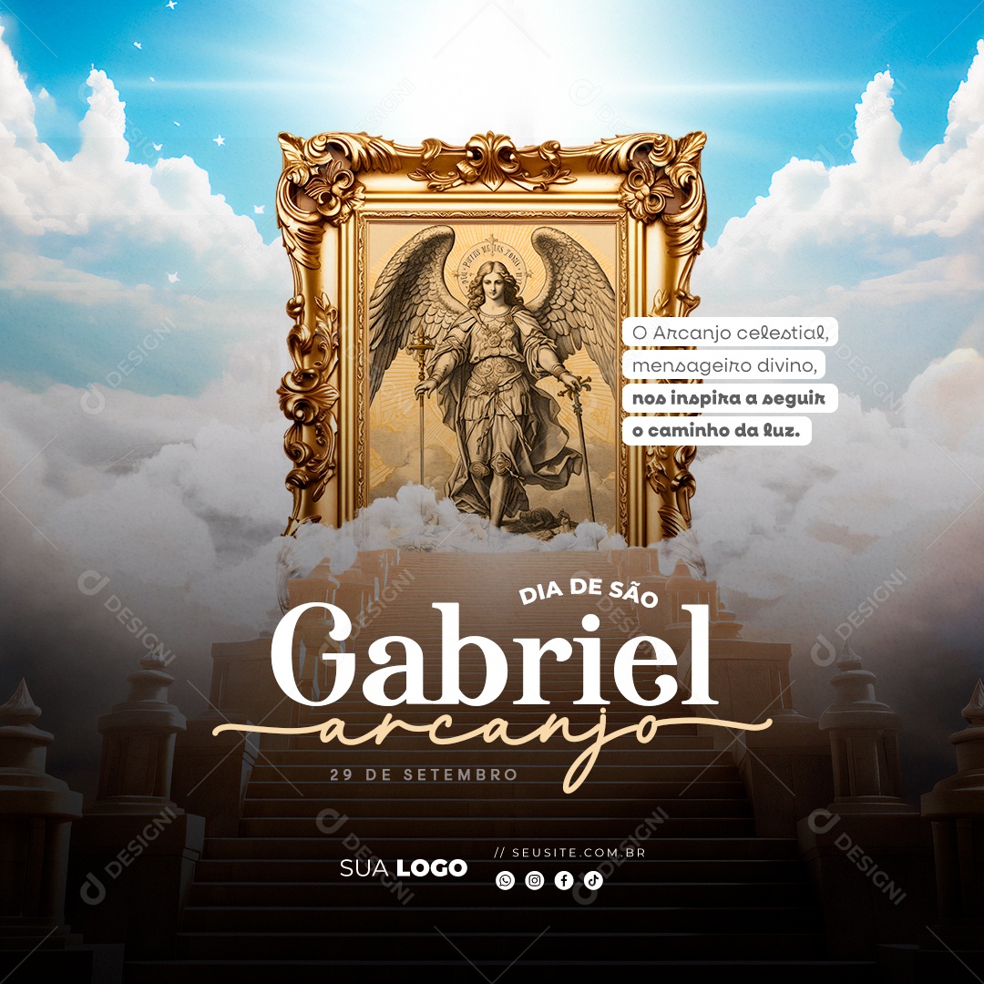 Saint Gabriel's Day September 29th Social Media PSD Editable