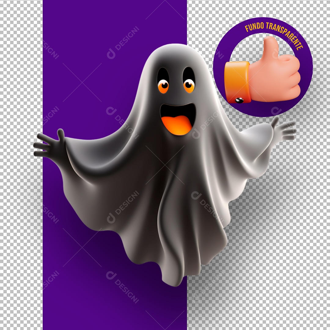 fantasma assustador de halloween png em um fundo transparente