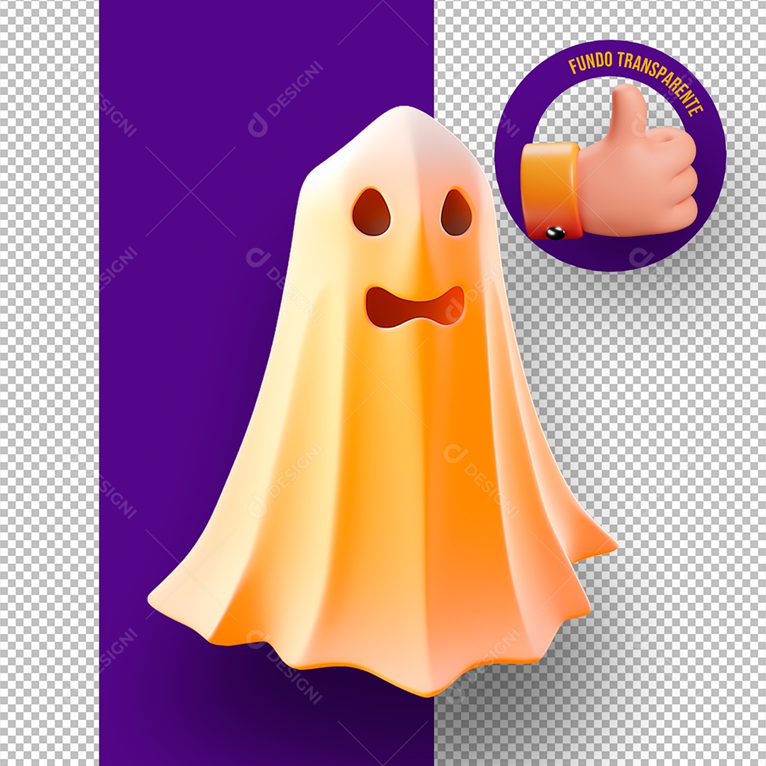 fantasma assustador de halloween png em um fundo transparente