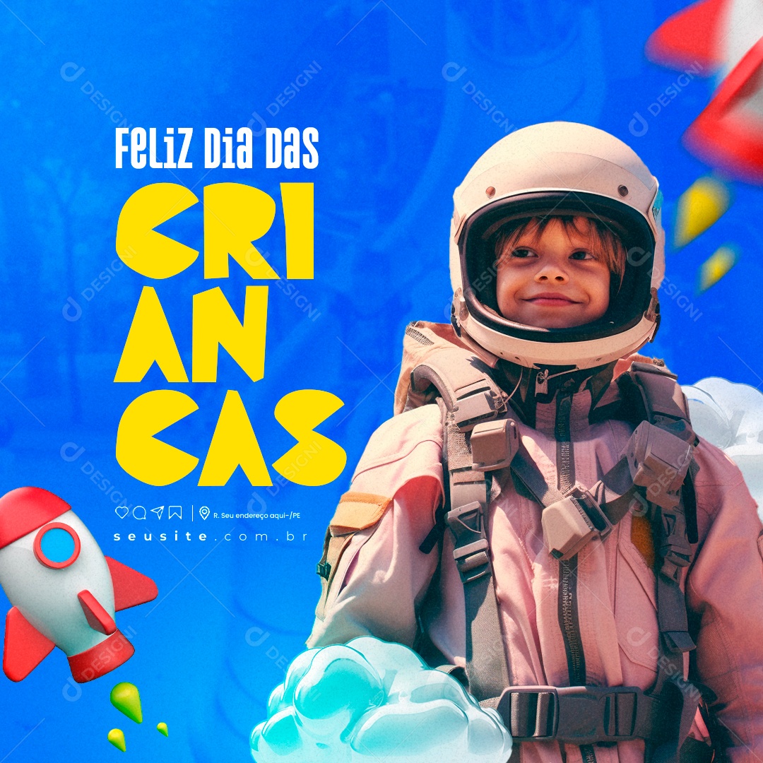 Feliz Dia das Crianças 12 de Outubro Social Media PSD Editável