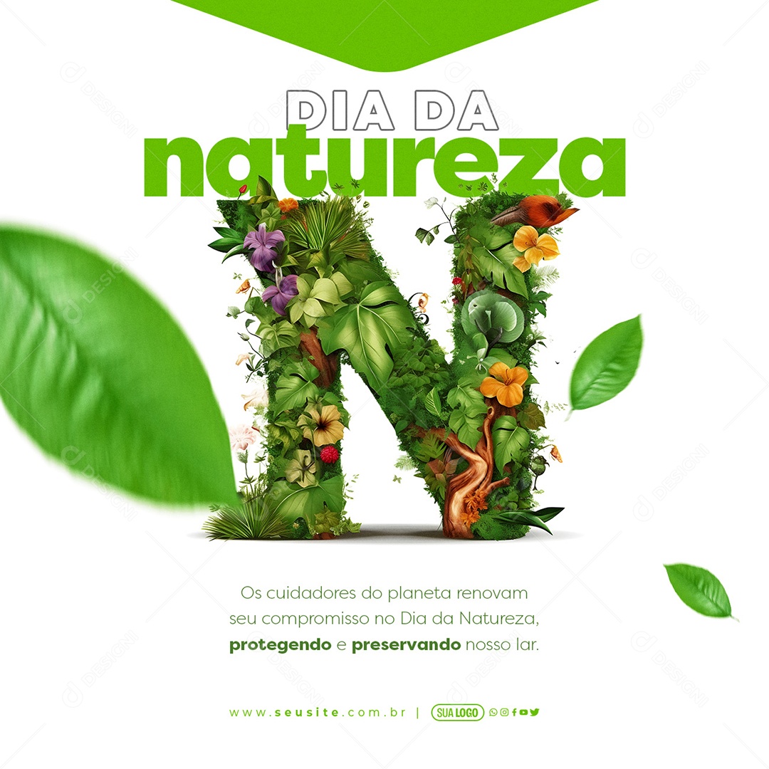 Nature Day October 4th: Caregivers of the Planet Renew Their Social Commitment | Editable PSD Media