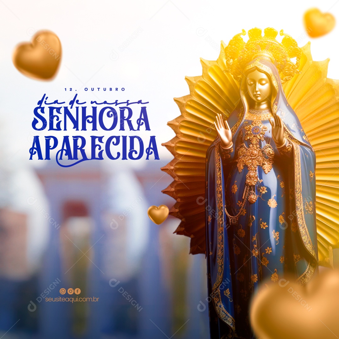 Social Media Dia de Nossa Senhora Aparecida 12 de Outubro PSD Editável