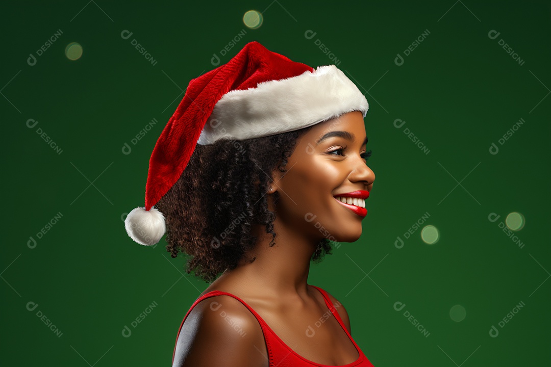 Mulher celebrando natal