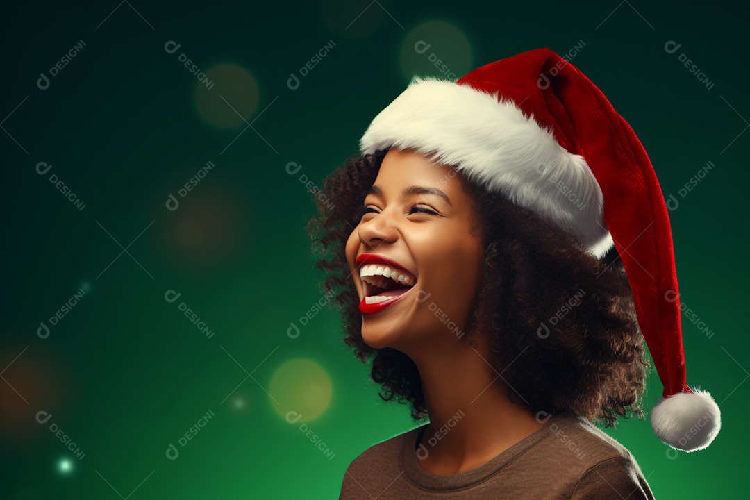 Mulher celebrando natal