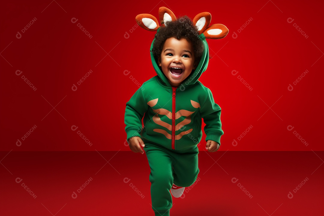 Menina jovem celebrando natal