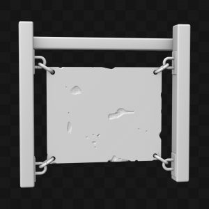 Placa com Suporte - Modelo 3D