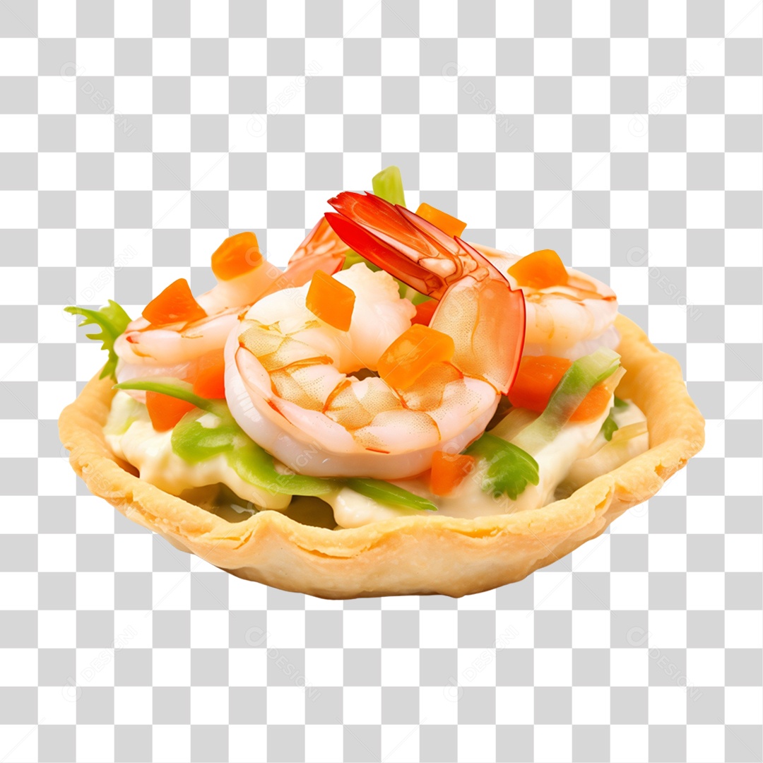 Transparent PNG Shrimp Plate with Salads