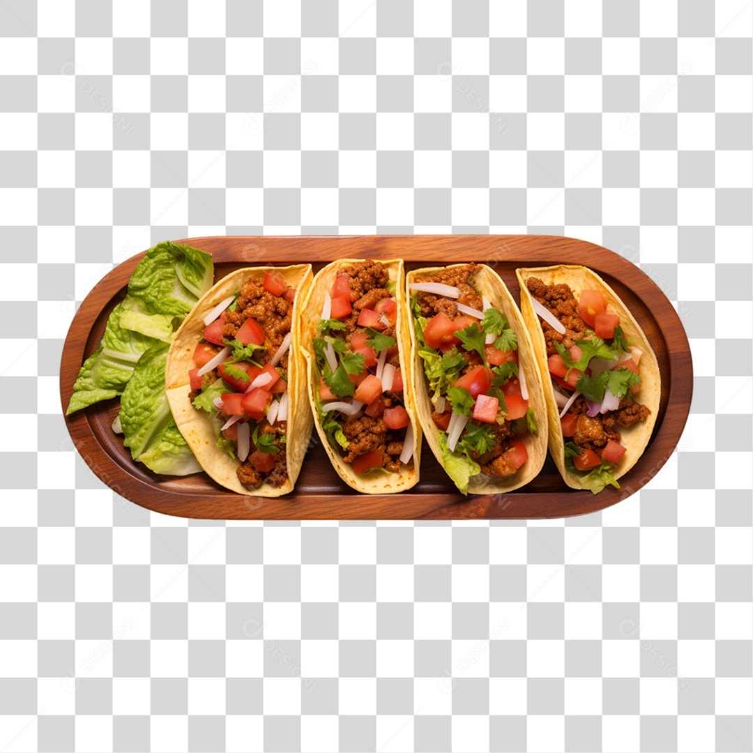 Tacos Salgados Recheados PNG Transparente