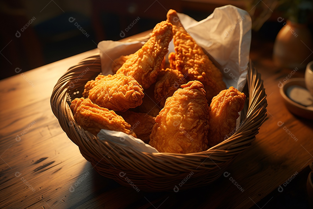 Delicioso frango frito crocante