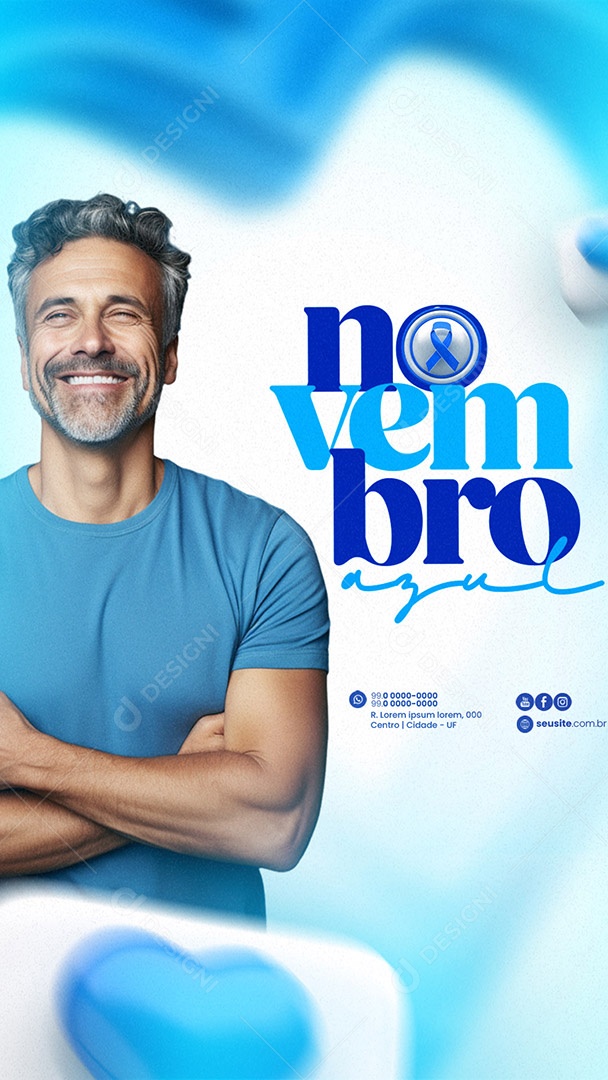 Story: Blue November | Prostate Cancer Prevention Month | Editable Social Media PSD