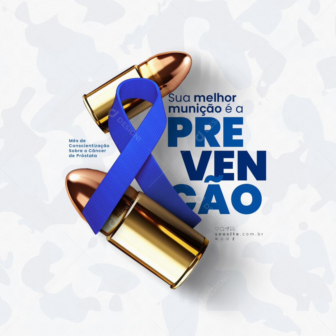 Men's Health Soldiers Advertising Campaign: Your Best Ammunition Is Prevention | Editable Social Media PSD