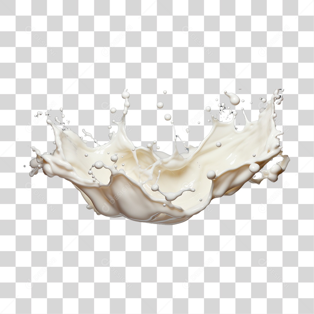 Splash de Leite Derramado PNG Transparente [download] - Designi