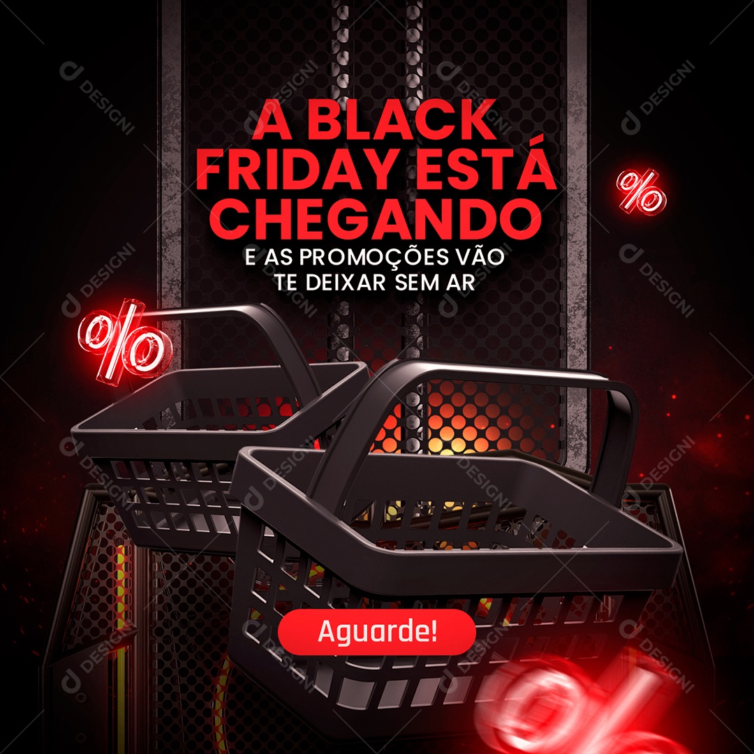 Loja a Black Friday Está Chegando e as Promoções Vão te Deixar Sem Ar Social Media PSD Editável