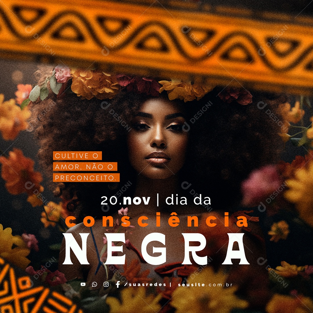 Social Media Dia da Consciência Negra 20 de Novembro PSD Editável