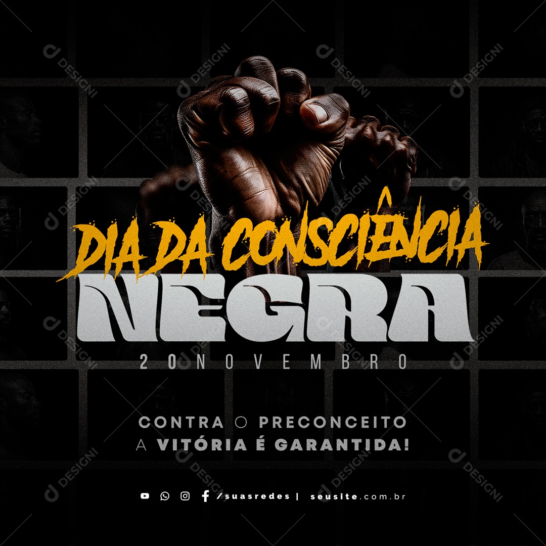 Social Media Dia da Consciência Negra 20 de Novembro PSD Editável