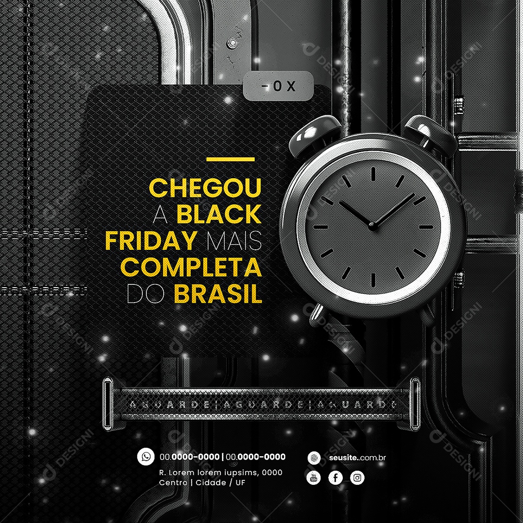 Loja Chegou a Black Friday Mais Completa Do Brasil Aguarde Social Media PSD Editável