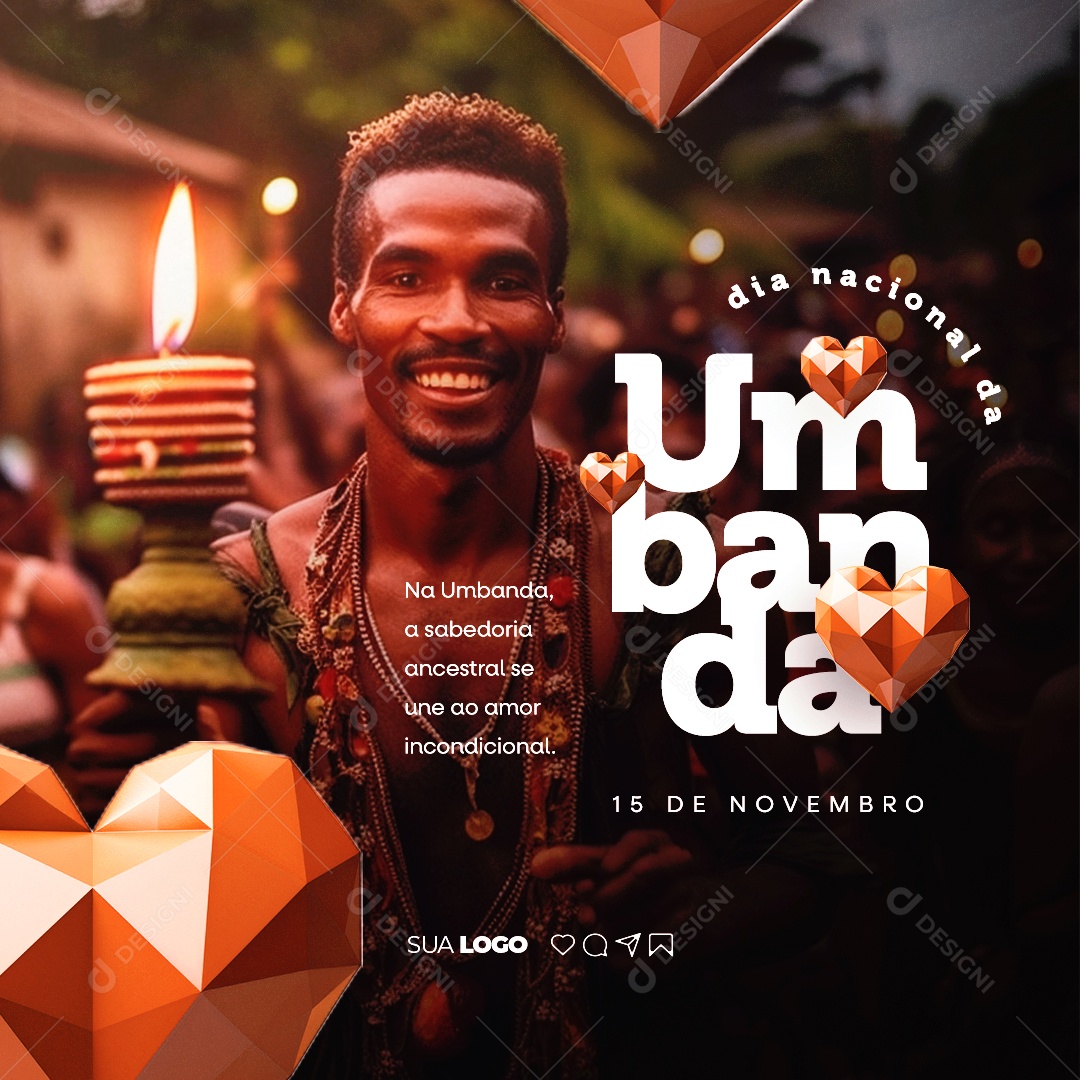 National Umbanda Day November 15th Editable Social Media PSD