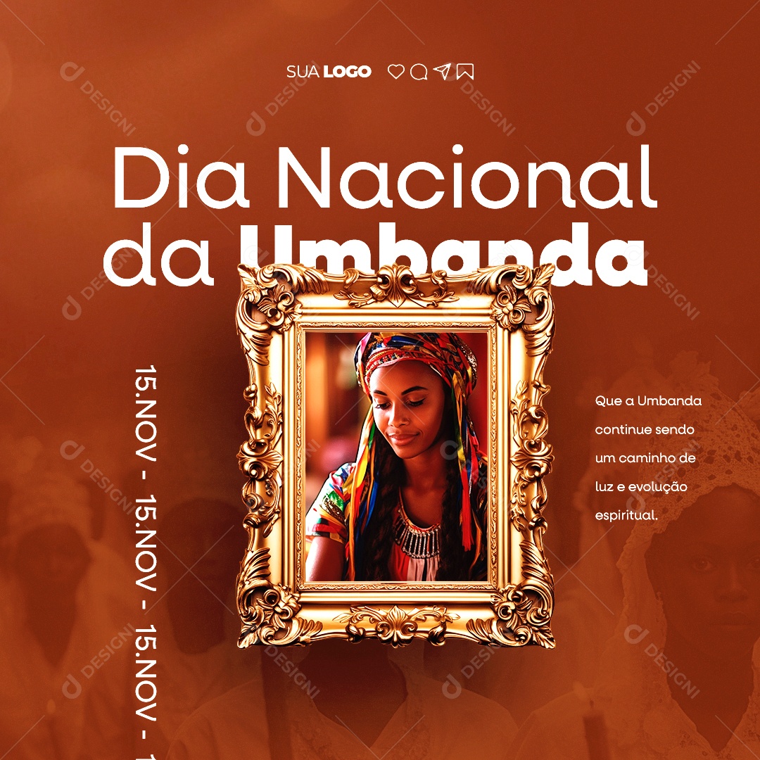 National Umbanda Day May Umbanda Continue to Be a Path of Light and Evolution Social Media PSD Editable