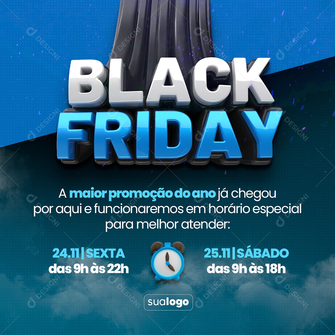 Social Media a Maior Promoção Do Ano Black Friday PSD Editável