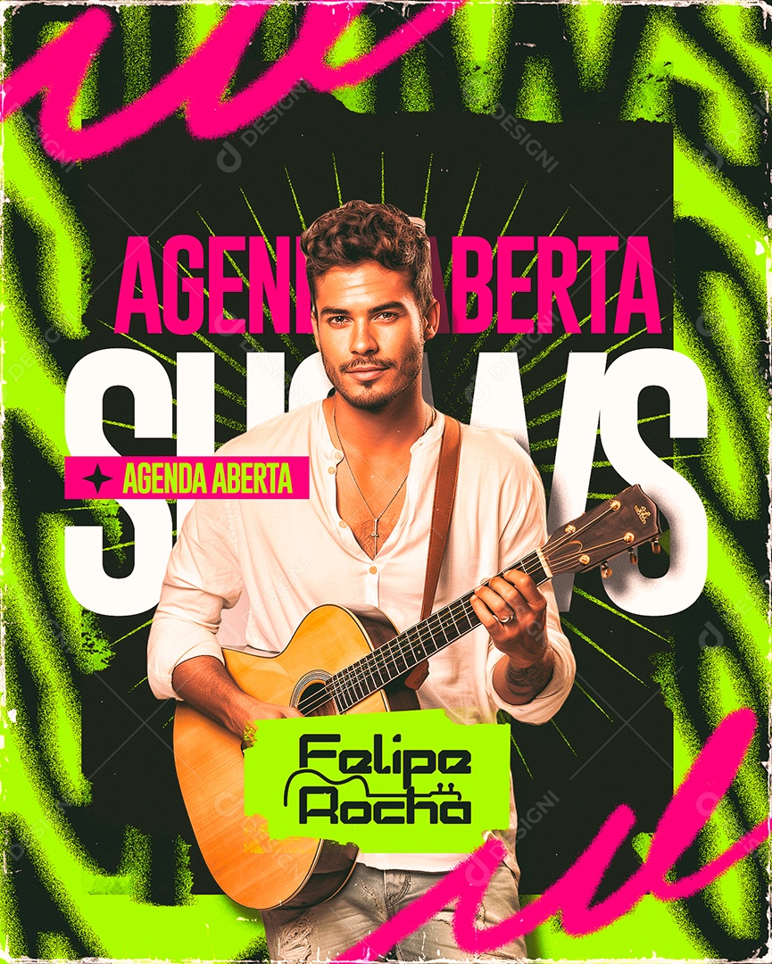 Flyer Agenda Aberta Shows Felipe Rocha Social Media Psd Edit Vel Download Designi