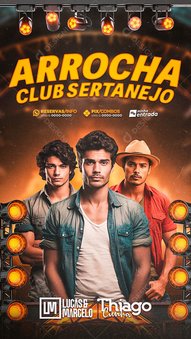 Story Flyer Arrocha Club Sertanejo Social Media PSD Editável