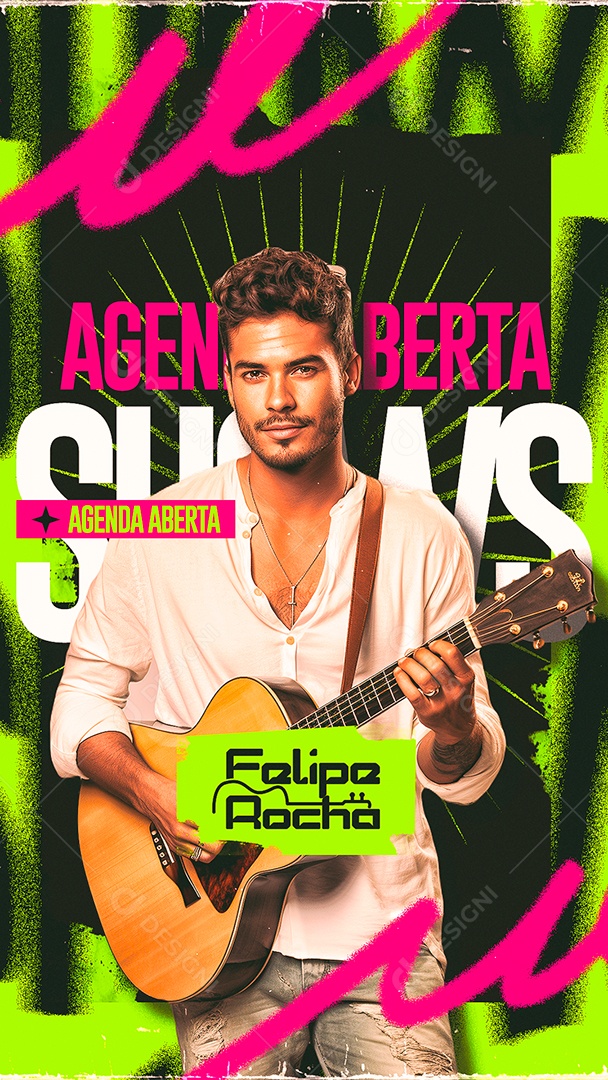 Story Flyer Agenda Aberta Shows Felipe Rocha Social Media Psd Editável Download Designi 1879