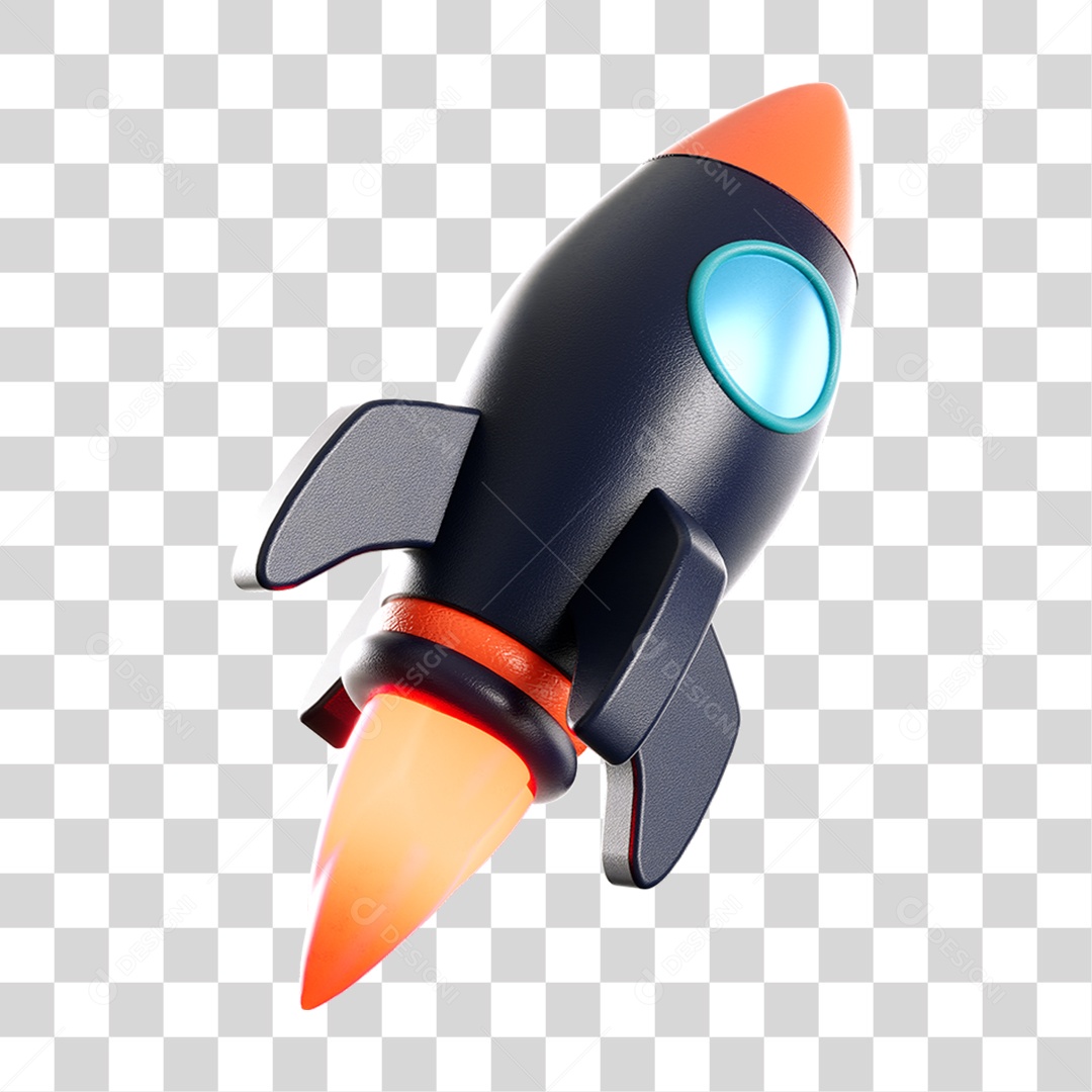 Rocket Spaceship PNG Transparent Icon