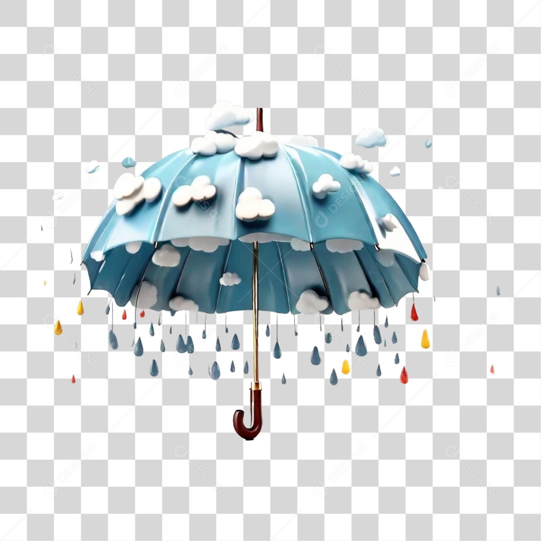 Transparent Cloud Umbrella PNG