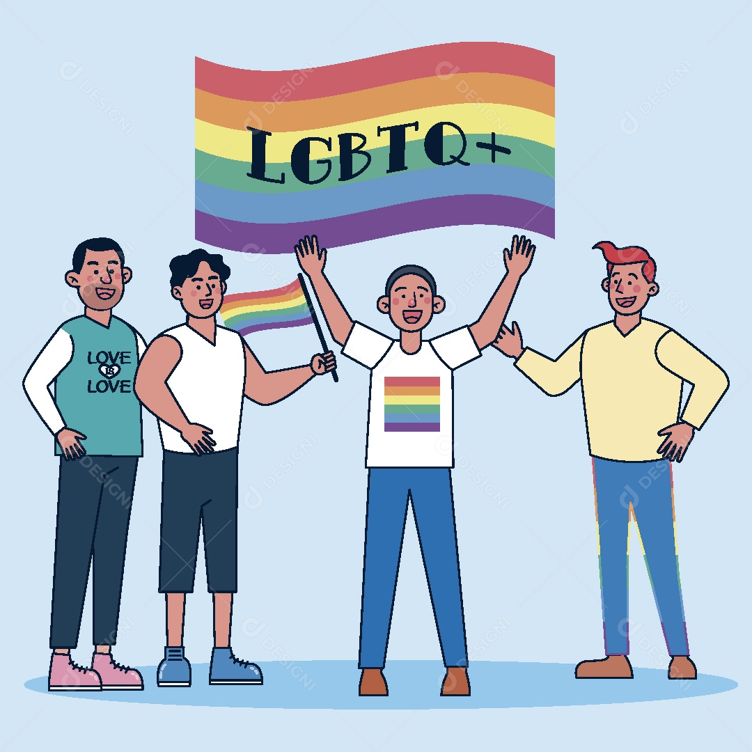 Feliz M S Do Orgulho Lgbt Ilustra O Vetor Eps Download Designi