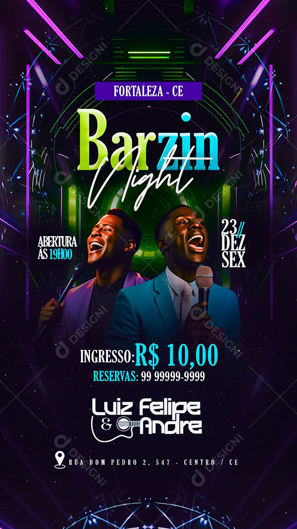 Story Flyer Barzin Night Luiz Felipe And Andre Social Media Psd Editável Download Designi 9961