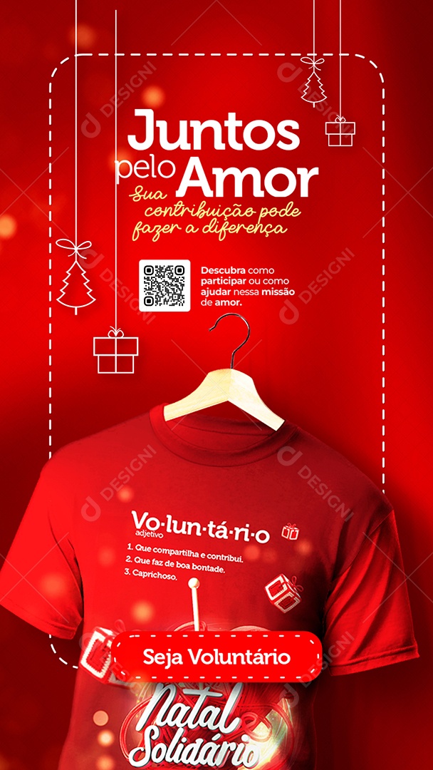 Story Campanha Publicitária Natal Solidário Juntos pelo Amor Social Media PSD Editável