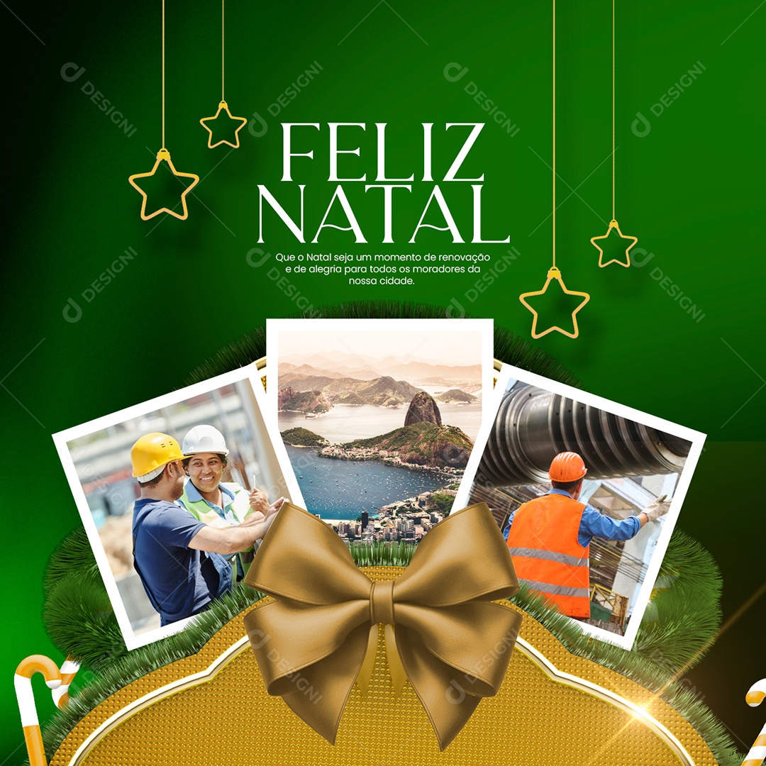 Feliz Natal Prefeitura Que o Natal Seja um Momento de Renovação e de Alegria Social Media PSD Editável