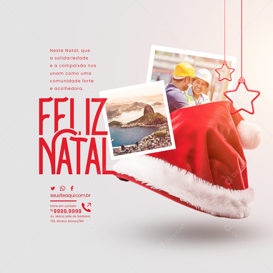 Feliz Natal Prefeitura Que a Solidariedade e a Compaixão nos Unam Como uma Comunidade Social Media PSD Editável