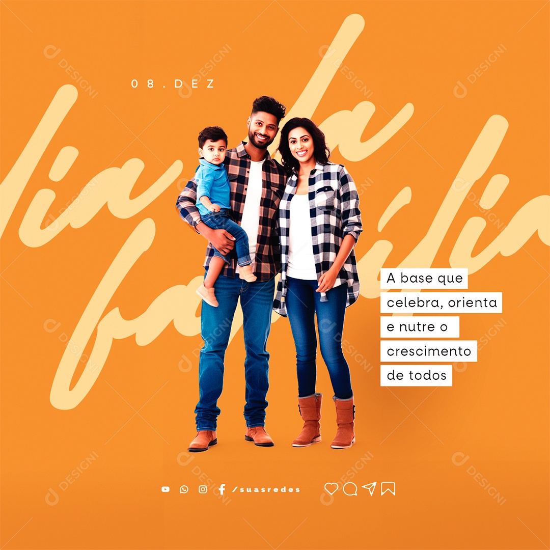 Family Day: A Base that Celebrates Social Media Editable PSD