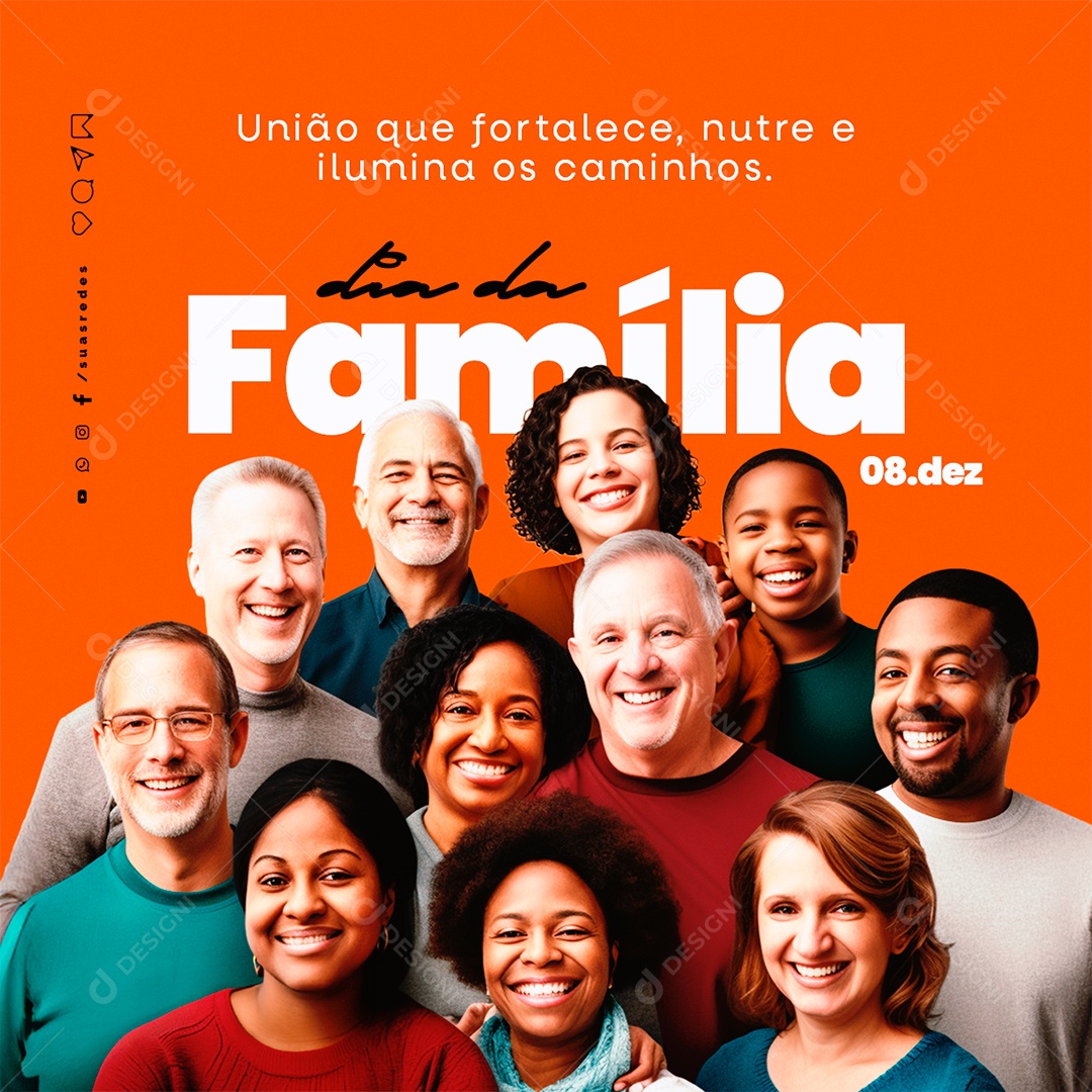 Family Day: Unity that Strengthens, Nourishes, and Illuminates Paths | Social Media Editable PSD